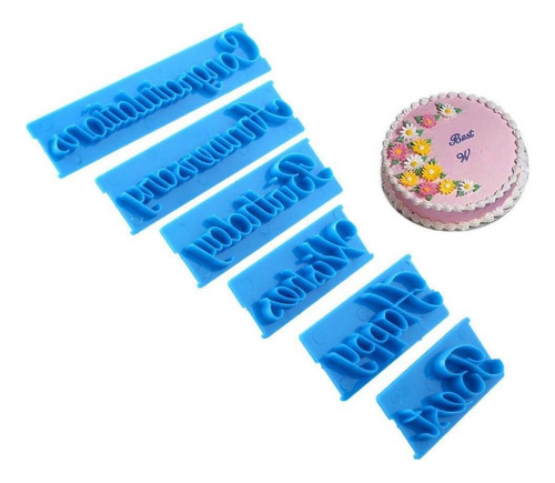 M Molde Para Tartas Con Diseño De Letra De Feliz Cumpleaños