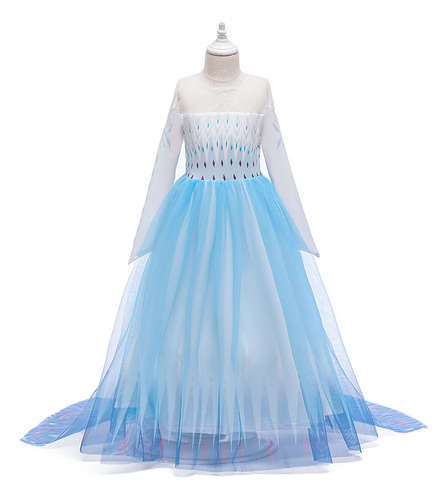 Vestido Infantil Snow Romance Princess Elsa Para Niña, Navid