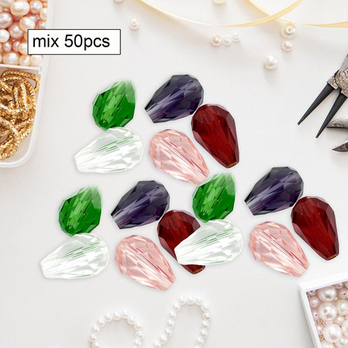 50 Cuentas De Gota Para Hacer Joyas, Surtido De Abalorios
