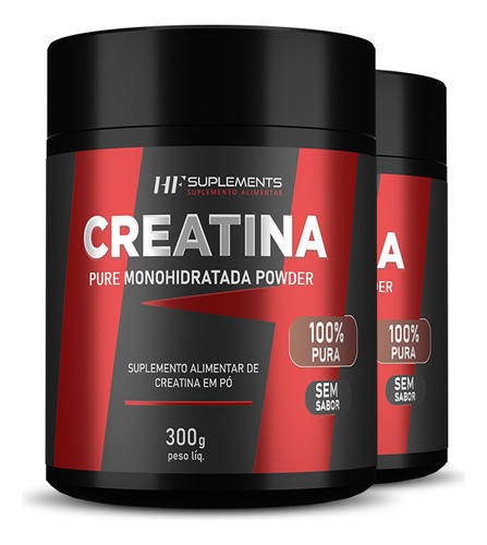 2x Creatina Em Pó 3g Pura Hf Suplements 300g