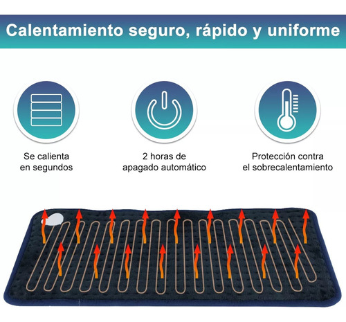 . Almohadilla Térmica Cojín Eléctrico 10 Niveles Temperatura