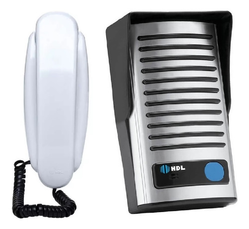 Kit Porteiro Eletrônico Interfone F8 Ntl 110/220 Hdl Prateado