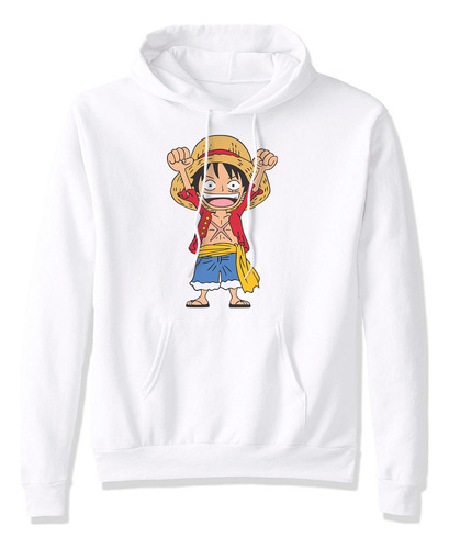 Sudadera One Piece Anime Sombrero Paja Monkey D Luffy Feliz 