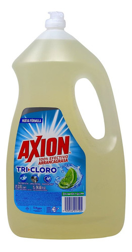 Jabón Liquido Axion Tricloro 2.8 Lts Lavatrastes