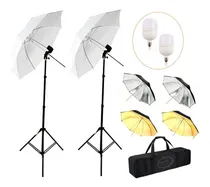 Comprar Kit X2 Luz Led Continua Portalámparas Paraguas 84cm Trípodes