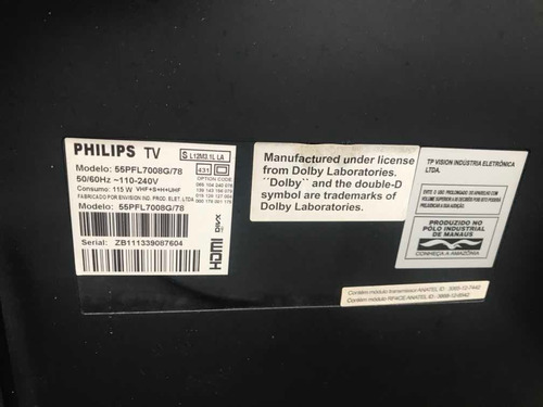 Tv Philco 51 Polegadas 3 D. Tela Queimada