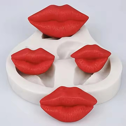 Molde Silicone Boca Beijo Mulher Batom Labio Fondant Resina