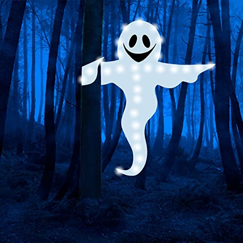 Fantasma De Envoltura De Árbol Flexible De Halloween D...