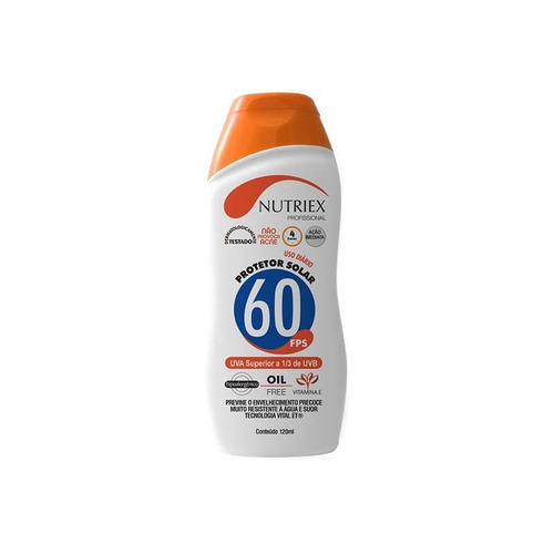 Protetor Bloqueador Solar Fps 60 Nutriex 120ml