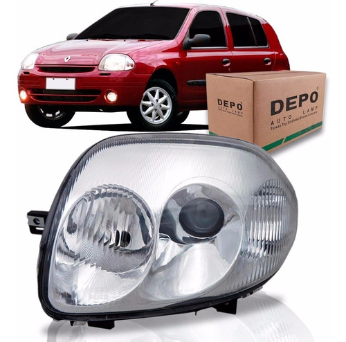 Farol Clio 2000 2001 2002 Foco Duplo Lado Esquerdo Depo