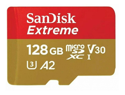 Tarjeta de memoria SanDisk SDSQXBZ-128G-ANCMA  Extreme Plus con adaptador SD 128GB
