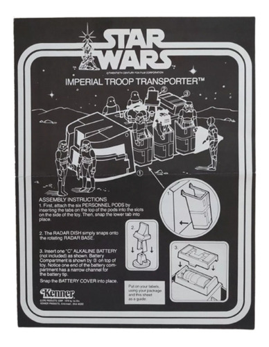 Instructivo De Tropas Imperiales, Star Wars, Kenner, 1979