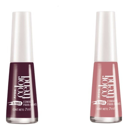 Rojo Vino Y Rosa Nude Uñas Setx 2 Avon 5 Free Larga Duracion