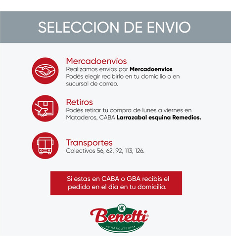 Condimento Integral Salchicha Alemana X 1 Kg Benetti Mc