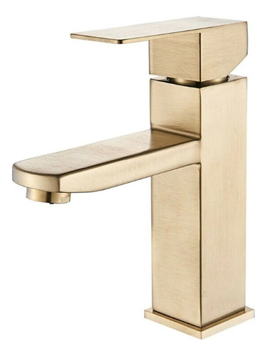 Torneira Banheiro Misturador Monocomando Lavabo Inox Dourada