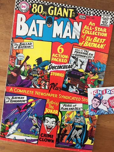 Comic - Batman #187 1era Impresión Inglés