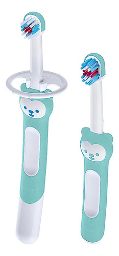 Kit Escova De Dente Infantil Baby Brush 5m+ Masc Fem - Mam Cor Azul