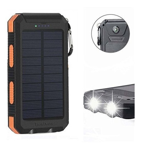 Solar Power Bank 20000mah Cargador Solar Impermeable Portati