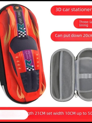 Lapicera Escolar Con Forma De Coche Rojo 3d