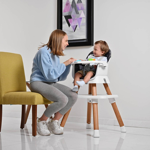 Imagen 10 de 11 de Silla Alta Prinsel Baby Desk 5 En 1 Color Gris DESK ELITE 5 EN 1