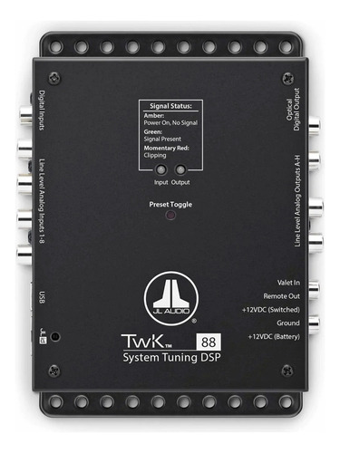 Procesador Digital Jl Audio Twk-88 Ajuste Y Control De Audio Negro