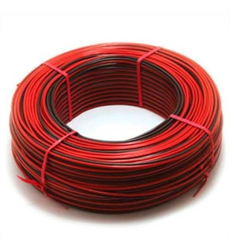 Cable Parlante Bafle Sonido Potencia Rojo Negro Bipo 2x0.75