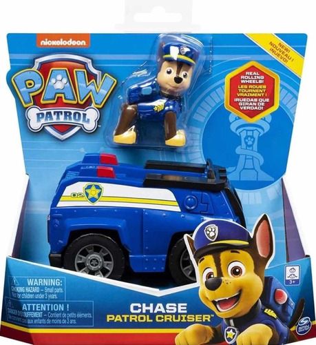 Paw Patrol Chase Vehículo Con Figura Chase Patrol Cruiser