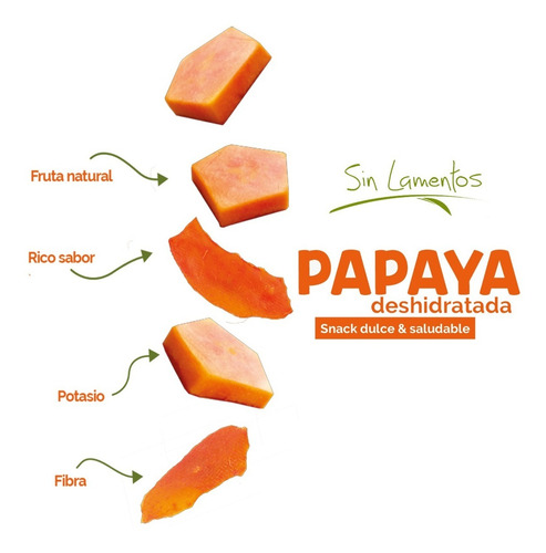 Imagen 3 de 6 de Papaya Deshidratada (caja 12 Piezas)