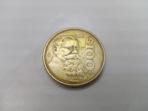 Moneda 100 Pesos Venustiano Carranza Año 1988 #11