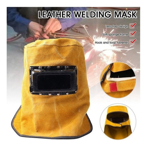 . Splash Resistant Leather Welder Mask