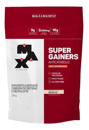 Hipercalórico Mass Super Gainers 3kg Max Titanium