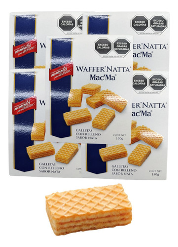 Galleta Waffer Natta 150g Relleno Nata Mac Ma