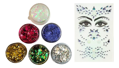 Glitter En Gel Mini X6 Varios Colores Mas Mini Gema