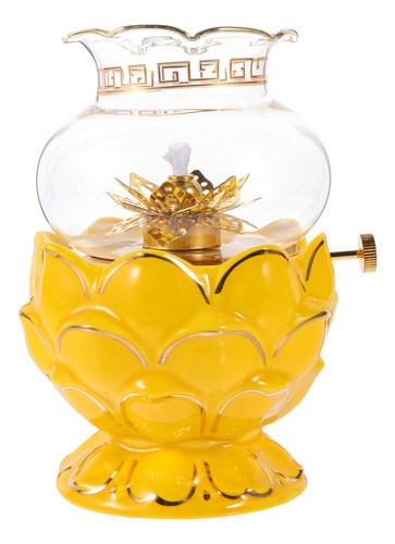 Lámpara De Aceite De Vidrio Vintage Lotus Lamp Candlestick