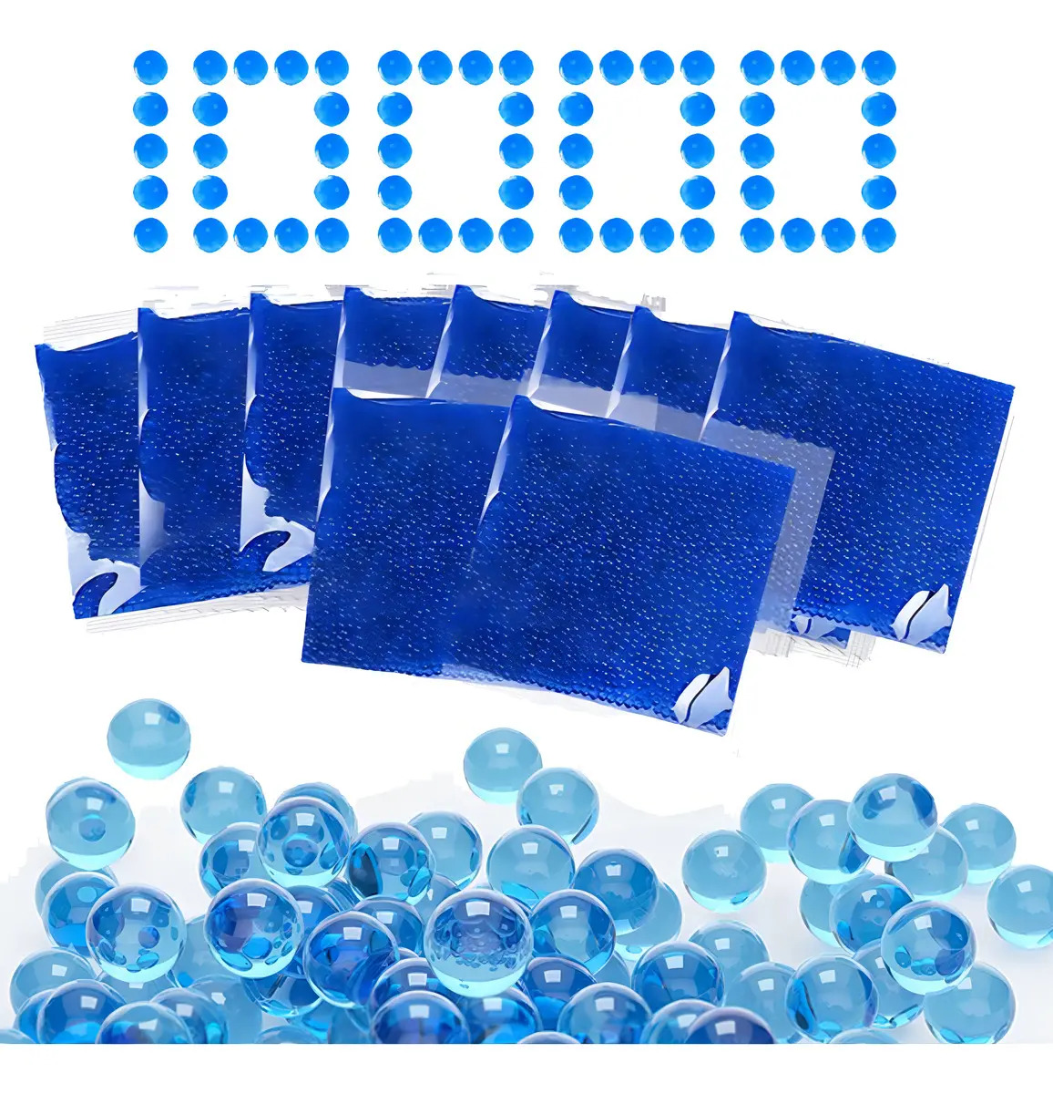 Munição Bolinhas Gel Azul 7-8mm Airsoft 10000 Mil Orbez