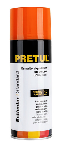 Pintura En Aerosol Naranja Bote Esbelto 400ml Pretul 27181