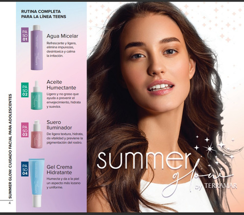 Colección Facial Summer Glow Piel Joven 4 Productos Terramar