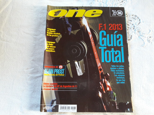 Revista One N° 86 Año 2013 F.1 Guiatotal 2013 Alan Prost