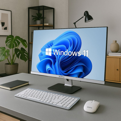 Computador Completo Intel I5 All In One 16gb Ssd256gb Wifi Cor Branco Webcam Tela 23,8pol Full HD