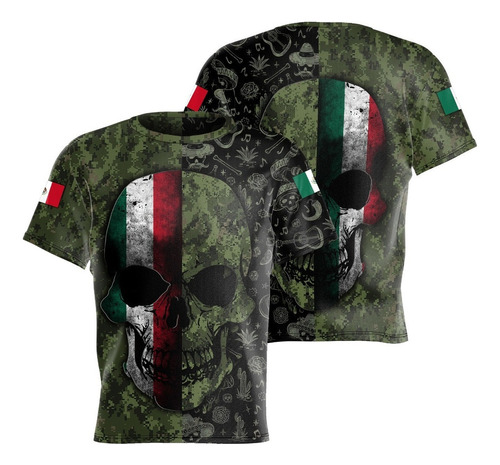 Playera Pd07 Con Diseño Mexicano De Calavera Día De Muertos