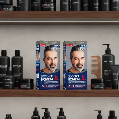 Tonalizante Biocolor Homem Cabelo Barba Louro Escuro 2 Uni