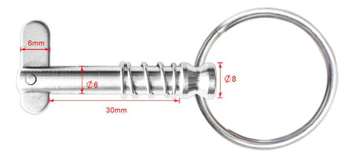 8 Pernos De Liberación Rápida Con Anillo De Tracción Para