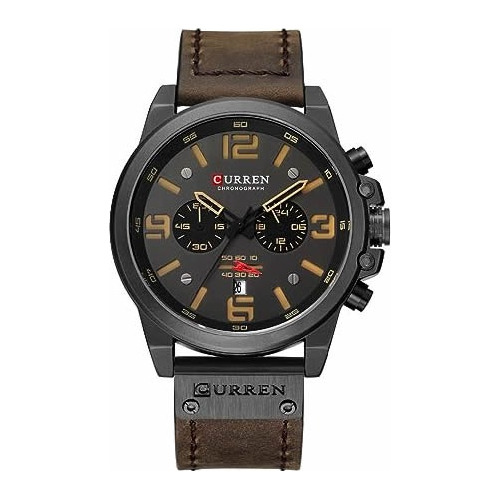 Reloj De Cuero De Lujo Curren Para Hombre Chronograph 8314