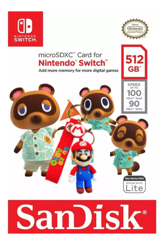 Tarjeta Microsd 512gb Sandisk Nintendo Switch