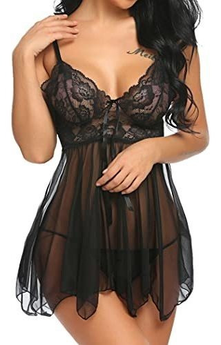 Babydoll De Encaje  Lencería Sexy Talla 3x-large