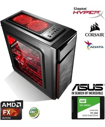 Pc Amd Fx8300 3.3/4.2ghz 8gb Ddr3 Ssd 240gb Asus M5a78l-m