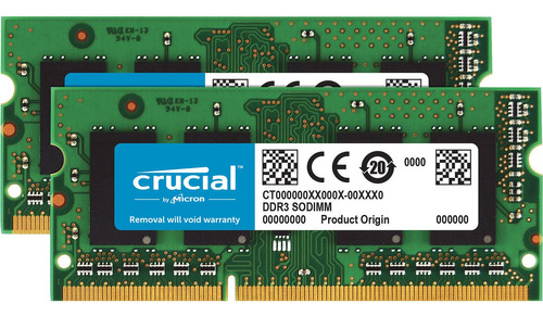 Crucial 8gb (2 X 4gb) 204-pin Sodimm Ddr3 Pc3-12800 Memory M