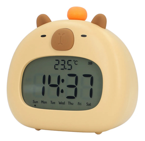 Reloj Despertador Jjj Con Forma De Capibara Para Niños, Lámp