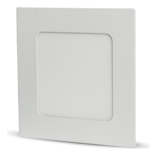 Kit 10 Painel Led 6w Luminaria Embutido Quadrado Neutro Slim Cor Branco/Neutro 110V/220V