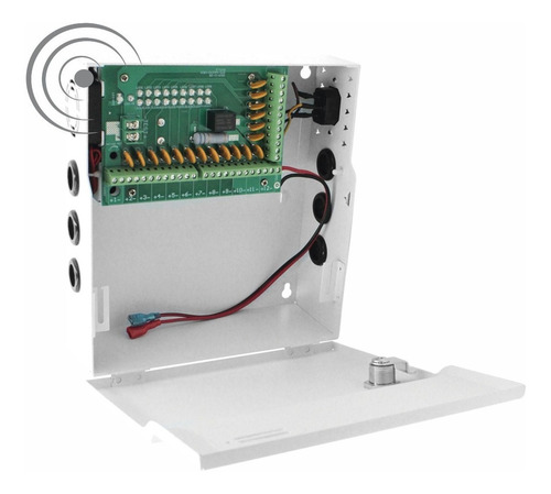 Imagen 3 de 6 de Fuente Cctv 12v A 20amp 18ch Para Cámaras, Soporta Batería